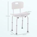 thumbnail of Silla ducha personas mayores taburete de ducha silla para ducha con respaldo altura regulable en 8 niveles y antideslizante carga 136 kg