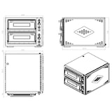 thumbnail of Combisteel dubbele pizzaoven voor 2 pizza's van 6 inch (Ø30 mm)