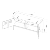 thumbnail of Helloshop26 - Sideboard Kommode Aufbewahrungsmöbel für Wohnzimmer Eingangsbereich Schlafzimmer mit 2 Türen 118 x 40 x 60 cm 03_0009039