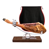 thumbnail of 3 Claveles - Soporte Jamonero Basculante en Madera y Cabezal Giratorio en Acero con Cubre Jamón