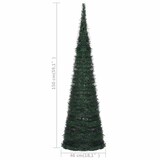 thumbnail of vidaXL Kunstkerstboom met verlichting pop-up 150 cm groen