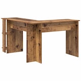 thumbnail of Bureau d'angle avec étagère Bois Ancien 140 x 113,5 x 75 cm Modèle Solaris Évasion