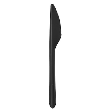 MONOUSO - Coltello Riutilizzabile in PP Nero 17,8cm (1.000 Pezzi)