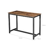 thumbnail of Helloshop26 - Table haute de bar vintage table polyvalente avec armature en fer pour boissons cocktails bar brasserie restaurant 12_0007672