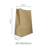 thumbnail of MONOUSO - Bolsa de Papel Sin Asas Kraft 75g/m² 30+18x43cm (250 Uds)