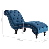 thumbnail of vidaXL Chaiselongue Blau Samt