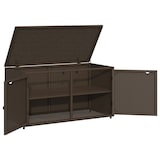 thumbnail of vidaXL Gartenschrank Braun 110x55x60,5 cm Poly Rattan