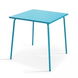 thumbnail of Vierkante tuintafel in blauw metaal - Oviala