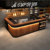 thumbnail of 【Hutaohei ZJ60-160cm】Maßanfertigung Bartisch Bar-Tresen Eckbartresen Gastronomie-Theke Restaurant-Bar Empfangstresen Braun