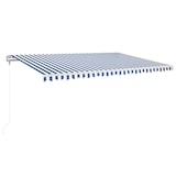 thumbnail of vidaXL Markise Automatisch Einziehbar 500x350 cm Blau und Weiß