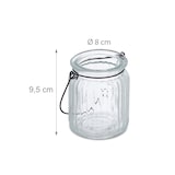 thumbnail of Relaxdays Windlicht, 12er Set, Glas mit Henkel, innen & außen, 9,5 x 8 cm, Hochzeit Teelichthalter, transparent/schwarz
