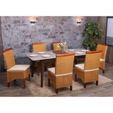 thumbnail of Set di 2 sedie da sala da pranzo Sedia in vimini M42, rattan ~ con cuscino di seduta