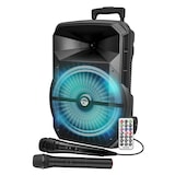 thumbnail of Enceinte sono mobile My Deejay MDJ 12 RVB à LEDs, 600W 12" USB, Bluetooth, Application Micros VHF et filaire, télécommande