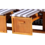 thumbnail of Strandkorb - bene living - Ostsee - weiß/grau - PE schwarz