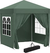 thumbnail of CCarpa plegable 2x2 m cenador de jardín con 4 paredes laterales tela Oxford 2 puertas 2 ventanas y bolsa de transporte verde