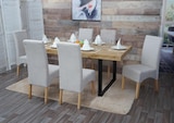 thumbnail of 6er-Set Esszimmerstuhl gepolstert | HxBxT 100x44x56cm | Sitzhöhe 48cm | Stoff/Textil MVG-zertifiziert | Creme Beige | helle Beine | Küchenstuhl Stuhl