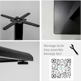 thumbnail of RestooTab - Tisch Milan 70x70cm Dekor Marmor yule  Kanten messingfarben