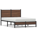 thumbnail of vidaXL Metallbett ohne Matratze Braun Eichen-Optik 120x190 cm