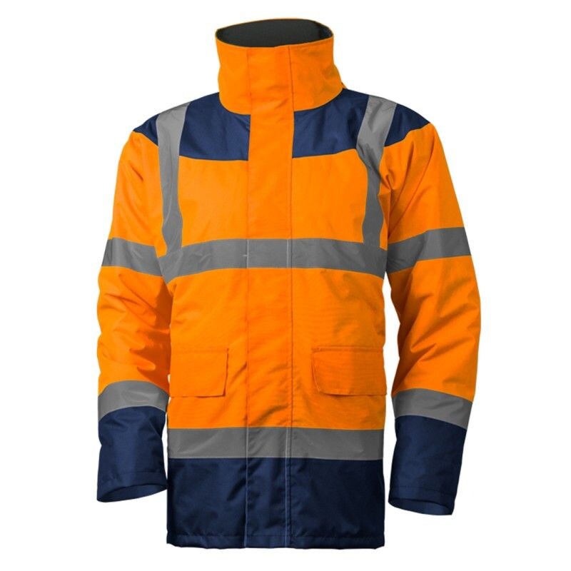 Coverguard - HV Parka gesteppt orange marineblau KETA Orange / Marineblau Größe 2XL