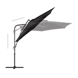 thumbnail of Tarrington House Ombrellone rotondo a semaforo Helena, acciaio, Ø 3 x 2.52 m, con manovella, idrorepellente, antracite