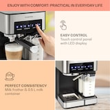thumbnail of Arabica Comfort Siebträgermaschine 1350W 20 Bar 1,8l Touch-Bedienfeld Silber-Metallic