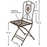 thumbnail of Gartenstuhl Metall Tecla 17921 Metallstuhl Stuhl Garten Vintage Eisen Nostalgie Eisenstuhl Braun Antik