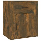 thumbnail of Décoshop26 - Table de chevet avec tiroir et compartiment avec porte 50 x 36 x 60 cm bois d'ingénierie marron DEC033663