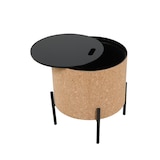 thumbnail of Möbilia Couchtisch 2er-Set | mit Stauraum | Tischkorpus MDF mit Kork natur | Metallgestell schwarz | B63xT63xH48,5 cm | 28020046 | Serie COUCHTISCH