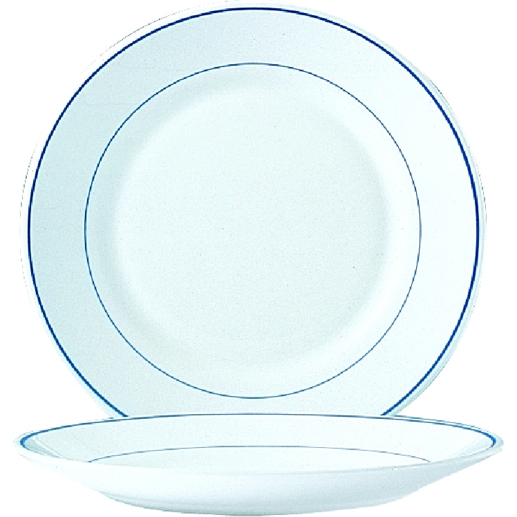 Arcoroc Set 6 Platos Llanos Opal 23Cm Rest. F/Azul