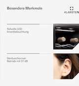 thumbnail of Klarstein Silent Vino 12 Uno Slim Weinkühlschrank 31 L / 12 Fl 5-18 °C Touch Schwarz