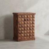 thumbnail of Hausbar Sheesham Massivholz 65x91x50 cm Weinbar ausklappbar, Kleine Bar modern, Barschrank mit Türen, Spirituosenschrank mit Aufbewahrung für