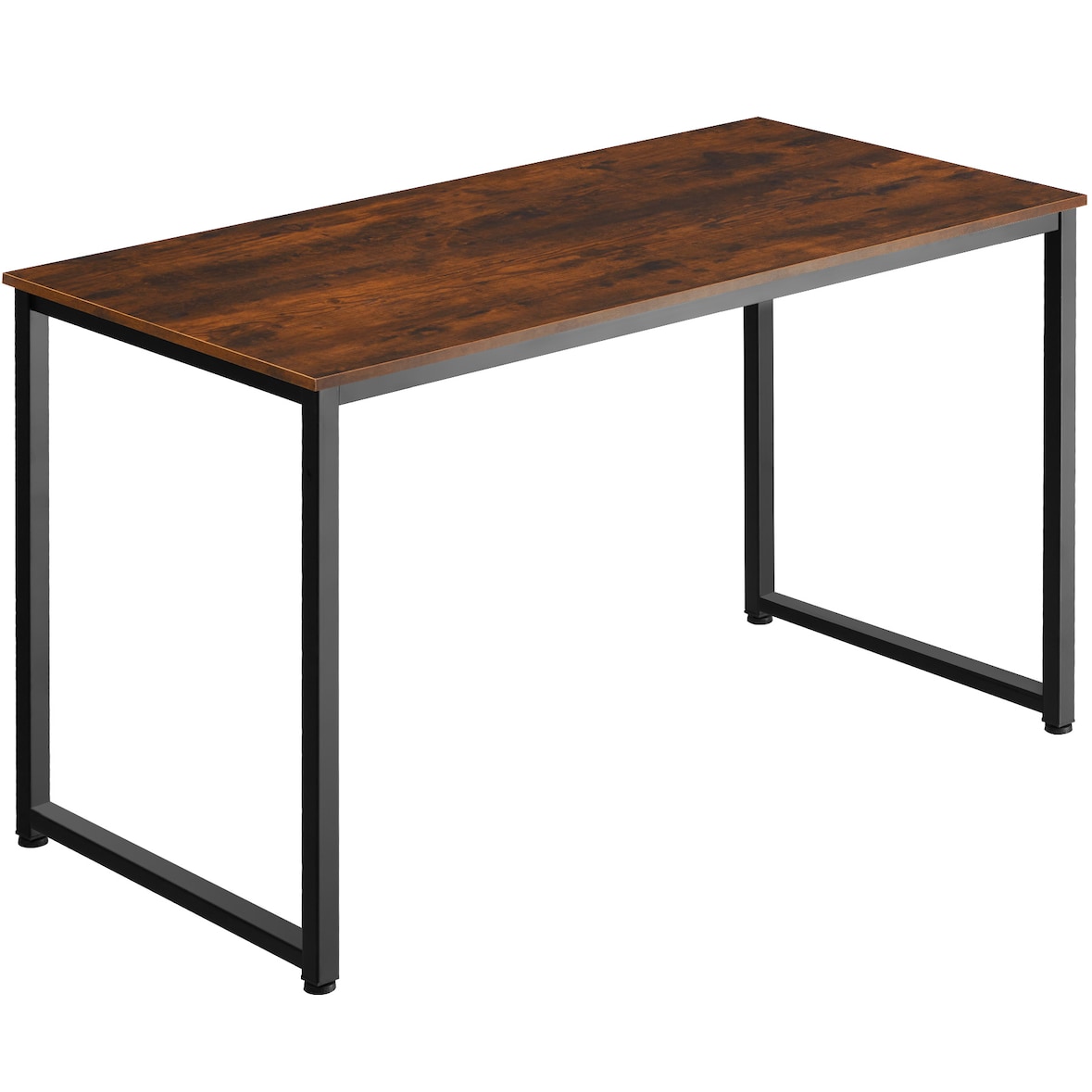 tectake Table de bureau Flint - Bois foncé industriel, rustique, 140 cm -404467