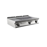 thumbnail of Mareno M1-900 Gas-Backplatte mit 2/3 glatter und 1/3 gerippter verchromter Platte, 120cm