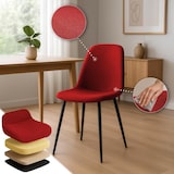 thumbnail of Set van 4 eetkamerstoelen Maryam rood/Stof