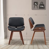 thumbnail of Esszimmerstuhl Beverley Kunstleder walnuss/schwarz
