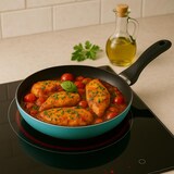 thumbnail of WellHome - Conjunto de panelas de aço inoxidável de 5 peças com frigideiras de 3 peças Ø16/20/24 alumínio prensado, azul celeste