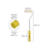 thumbnail of Rodillo Poliamida Pintura Paredes y Techos Esmalte Acrilico Ancho 100 mm. Rodillo Pintar, Rodillo Pintura, Rodillo Esmalte,