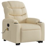 thumbnail of vidaXL Massagesessel mit Aufstehhilfe Creme Stoff