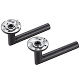 thumbnail of Türgriff SCHWARZ Türgarnitur Türdrücker Türbeschlag Türklinke Innentür Bad WC EMILY BB Garnitur-SET