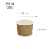 thumbnail of Pot à glace / dessert en carton kraft brun 240 ml 8 oz par 1000