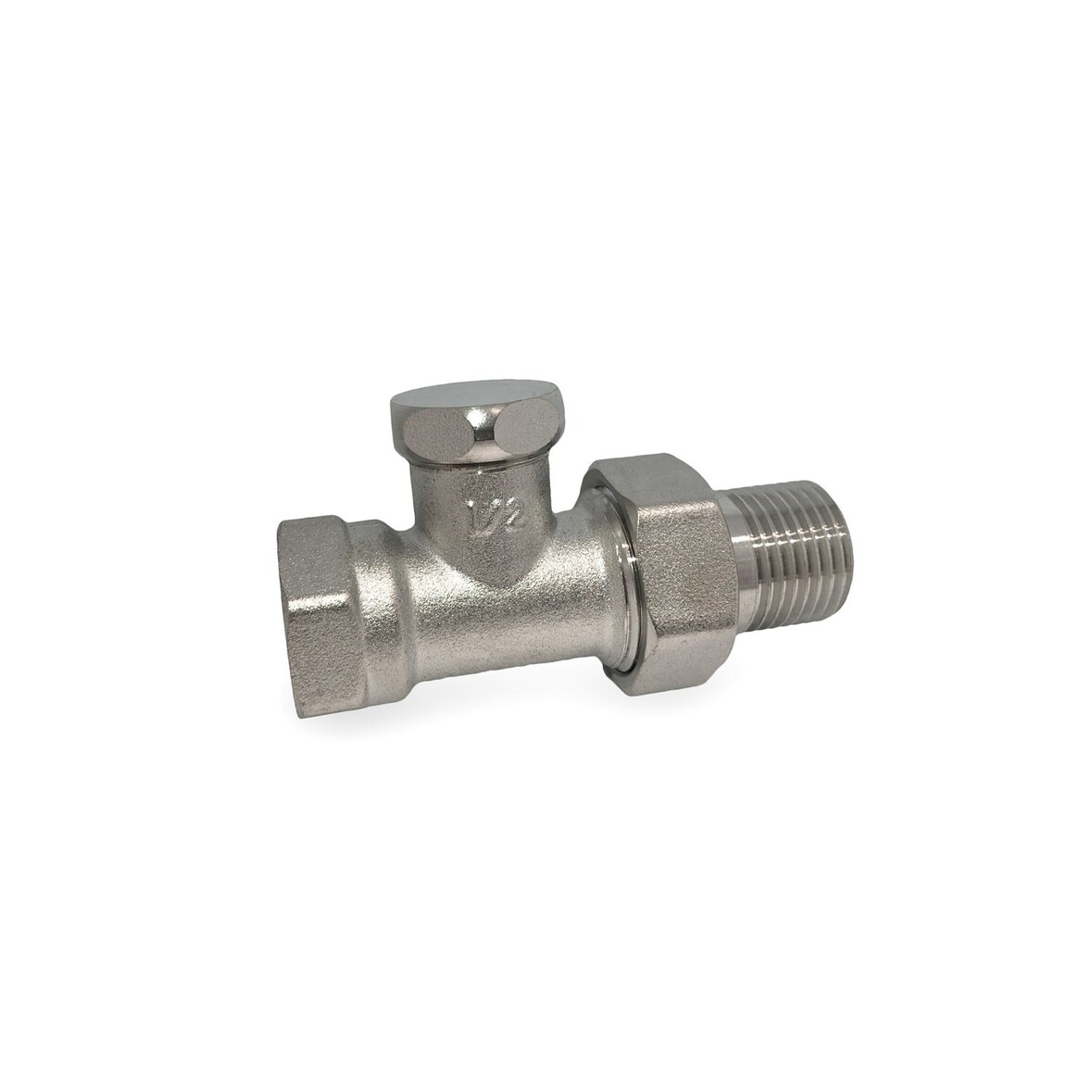 Thermostatventil Rücklaufverschraubung 1/2" Zoll Durchgang Ventil Heizkörper