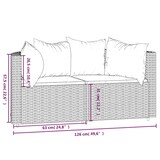 thumbnail of vidaXL Tuinhoekbanken met kussens 2 st poly rattan zwart