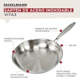 thumbnail of Poêle 28 cm en inox 18/10 Triply Fackelmann Vita3