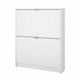 thumbnail of WellHome - Zapatero Abatible de Madera con 2 Compartimentos en color Blanco 71 x 17 x 86 cm - Adaja