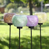 thumbnail of Windlicht Teelichthalter Deko Mosaik Gartenstecker Gartenstab orange