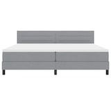 thumbnail of vidaXL Boxspringbett mit Kopfteil Hellgrau 200 x 200 cm Stoff