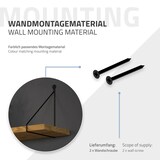 thumbnail of ML-Design Regalhalterung 2er Set 200 mm Schwarz, Metall, dreieckige Regalwinkel, schwebende Wandhalterung für Regale & Wandkonsolen