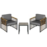 thumbnail of Outsunny - Gartenmöbel-Set - 66Lx68Wx68Hcm - Grau+Braun