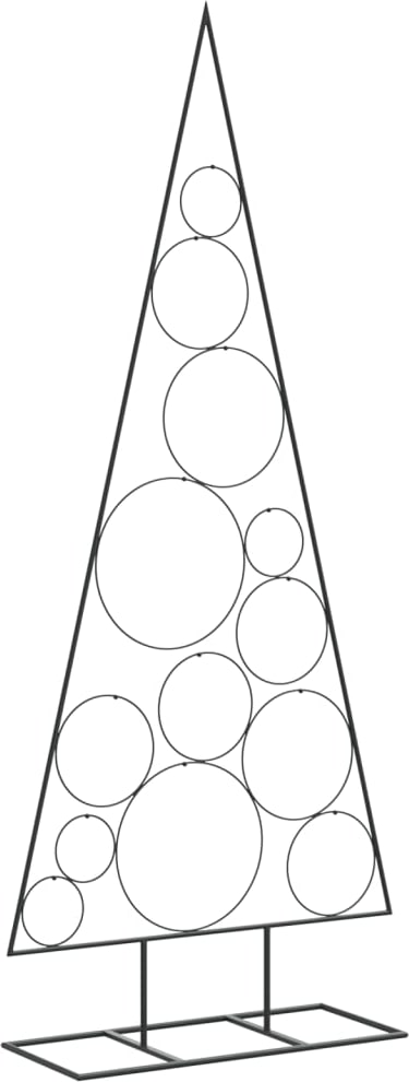 vidaXL Metall-Weihnachtsbaum für Dekorationen Schwarz 150 cm