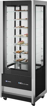 thumbnail of ISA Panorama-Kühlvitrine CRISTAL TOWER 750 RV TN BLACK, 565 Liter, RAL 9005 (Tiefschwarz)